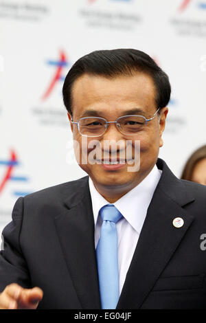 Italy, Milan:10/17/2014. Chinese Prime Minister Li Keqiang prior to the start of a session at the ASEM Summit. Stock Photo