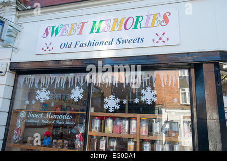 traditional old fashioned english sweet shop in Belper,Derbyshire,England Stock Photo