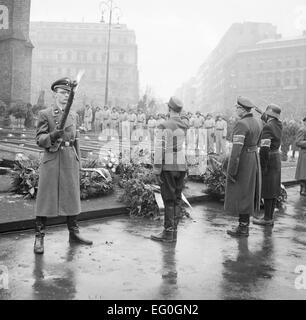 WWII Prague, Protectorate of Bohemia and Moravia, grieving Stock Photo