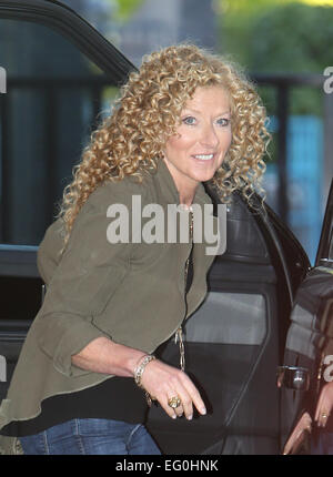 Kelly Hoppen and Piers Linney outside ITV Studios  Featuring: Kelly Hoppen Where: London, United Kingdom When: 11 Aug 2014 Stock Photo