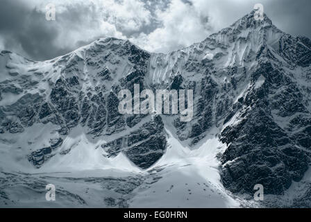 scenic snowy mountain range in south american Andes in Peru, Ausangate Stock Photo