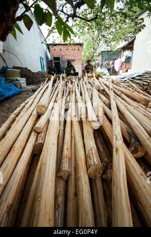 Kon Tum minority communities, Vietnam.Bahnar (Ba Na) ethnic group  - style life. Stock Photo