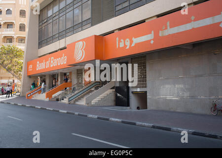 Bank of Baroda, Bur Dubai Stock Photo