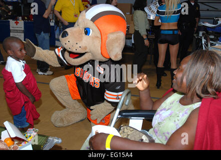 Cleveland Browns Mascot Chomps Photos and Premium High Res