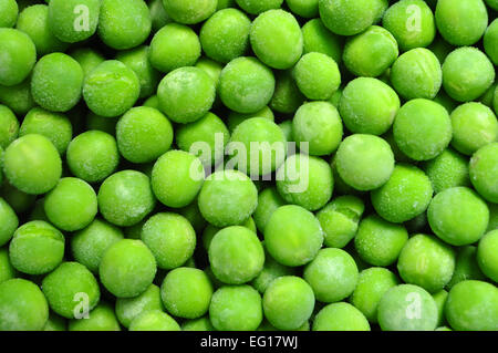 frozen peas green beans texture pattern background Stock Photo