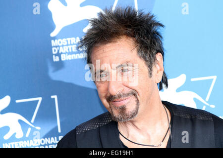 ITALY, Venice : US actor Al Pacino poses during the photocall of the movie 'The Humbling' Stock Photo