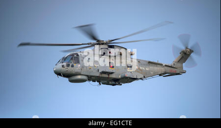 Royal Navy Merlin MK2 Helicopter Stock Photo