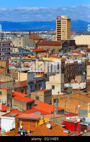 Cityscape from Pretorian tower, Tarragona, Catalonia, Spain Stock Photo