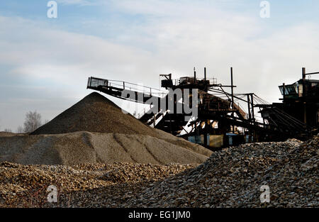 conveyor belts in mine. Close up Stock Photo