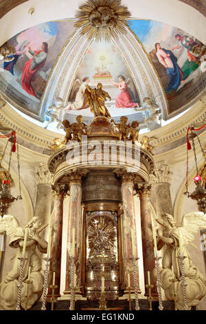 Interior of Oratory of San Felipe Neri, Cadiz, Andalusia, Spain Stock Photo