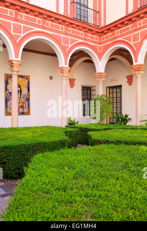 Courtyard, Museum of Fine Arts (Museo de Bellas Artes), Seville, Andalusia, Spain Stock Photo