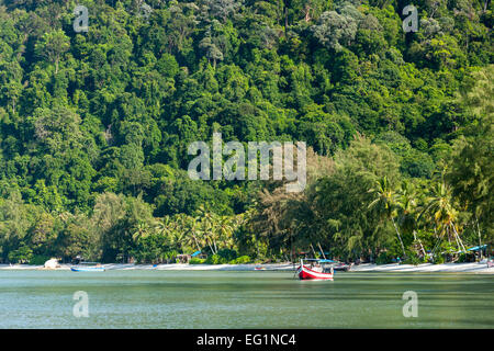 Monkey Beach in the Penang National Park in Penang, Malaysia. Stock Photo