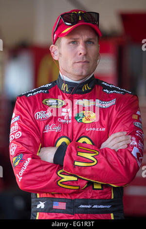 Daytona Beach, FL, USA. 13th Feb, 2015. Daytona Beach, FL - Feb 13, 2015: The NASCAR Sprint Cup Series teams take to the track for the Sprint Unlimited at Daytona International Speedway in Daytona Beach, FL. © csm/Alamy Live News Stock Photo