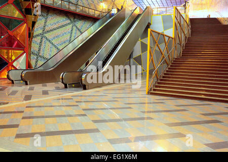 Olaias metro station main hall, Lisbon, Portugal Stock Photo