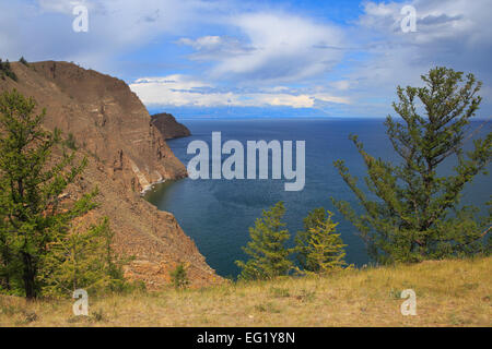 Olkhon island, coast between Khoboy and Ugury, Baikal lake, Russia Stock Photo