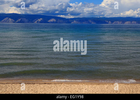 Olkhon island, landscape near Peshanaya, Baikal lake, Russia Stock Photo