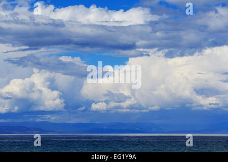 Olkhon island, landscape near Peshanaya, Baikal lake, Russia Stock Photo