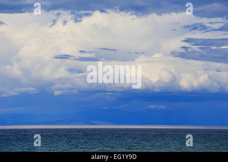 Olkhon island, landscape near Peshanaya, Baikal lake, Russia Stock Photo