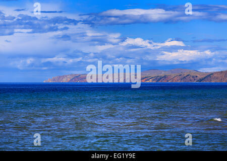 Olkhon island, landscape near Peshanaya, Baikal lake, Russia Stock Photo