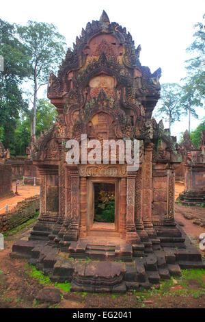 Banteay Srei temple (967), Angkor, Cambodia Stock Photo