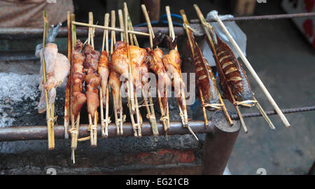 Barbecue near Tad Kouang Si waterfalls, Luang Prabang, Laos Stock Photo