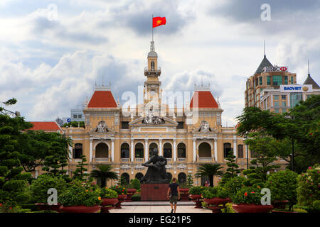 Ho Chi Minh City Hall (1908), Ho Chi Minh City (Saigon), Vietnam Stock Photo