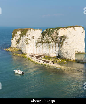 Old Harry Rocks chalk formations, view at Handfast Point, Dorset ...