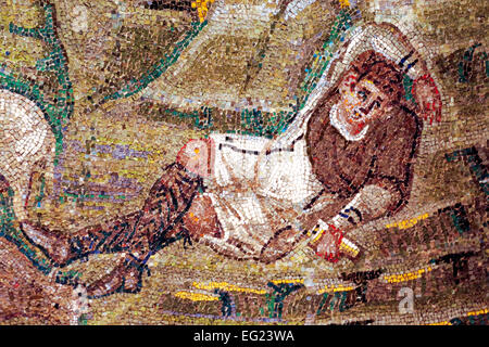 Shepherd, fragment of 5th century mosaic, St Aquilino chapel, Basilica