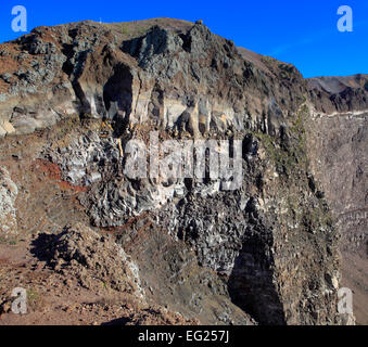 Crater wall, Mount Vesuvius, Campania, Italy Stock Photo