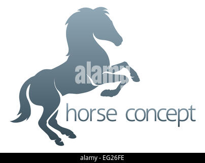 An abstract rearing rampant horse concept Stock Photo