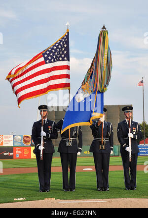 US Air Force color guard, Fenway Park, Boston, Massachusetts Stock ...