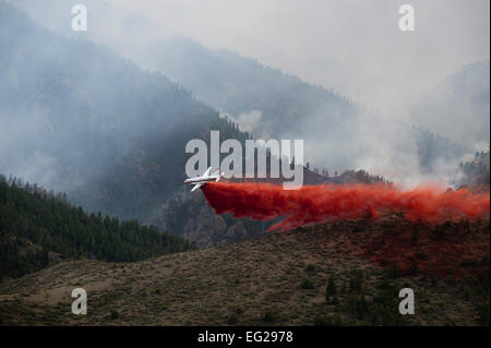 The blaze, which started June 9, was caused by a lightning strike, has torched more than 65,000 acres to date. The resources brought to bear on this massive wildfire include 41 hand crews, 132 fire engines, five dozers, 23 water tenders and overhead personnel. Air resources include 17 helicopters and four fixed wing aircraft used for fire suppressant.  Senior Master Sgt. John Rohrer Stock Photo