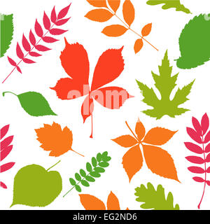 Seamless pattern background. Autumn leaves. Stock Photo