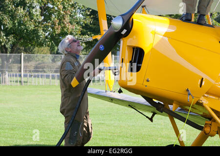 de Havilland Tiger Moth Cambridge Stock Photo