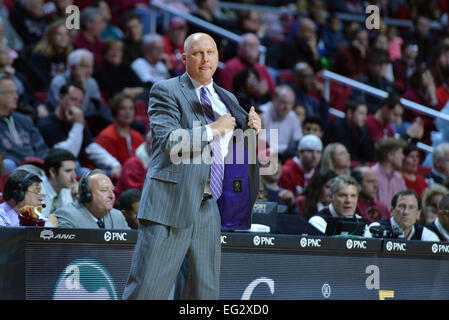 Philadelphia, PA, US. 14th Feb, 2015. East Carolina Pirates head coach JEFF LEBO on the sideline during the basketball game between the ECU Pirates and Temple Owls played at the Liacouras Center in Philadelphia, PA. Temple beat ECU 66-53. Credit:  Ken Inness/ZUMA Wire/Alamy Live News Stock Photo