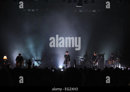 Echo & The Bunnymen performs at The Danfort Music Hall during their North American tour in support of the forthcoming album Meteorites.  Featuring: Ian McCulloch Where: Toronto, Canada When: 12 Aug 2014 Stock Photo