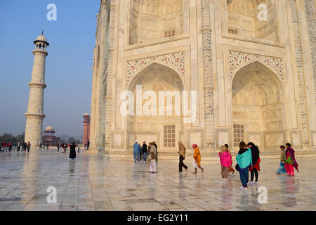 Tourists in front of Taj Mahal India