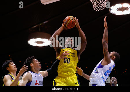 nd Yoyogi Gymnasium, Tokyo, Japan. 14th Feb, 2015. Ira Brown (Sunrockers), FEBRUARY 14, 2015 - Basketball : National Basketball League 'NBL' 2014-2015 between Hitachi Sunrockers Tokyo 97-88 Mitsubishi Electric Diamond Dolphins at 2nd Yoyogi Gymnasium, Tokyo, Japan. © AFLO SPORT/Alamy Live News Stock Photo