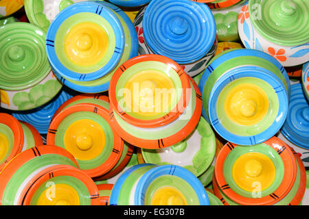 Creative Colorful pottery at India Stock Photo