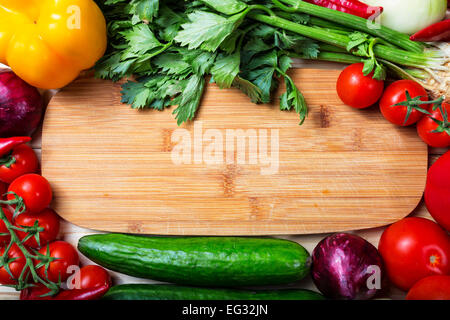 frame of vegetables Stock Photo