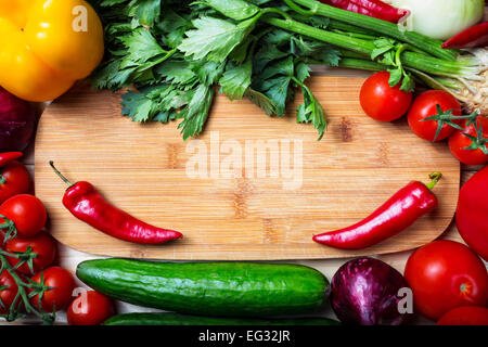 frame of vegetables Stock Photo