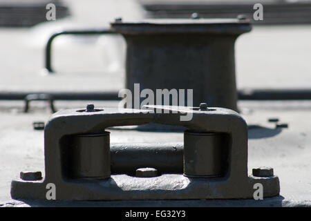 parts of the Soviet military machine stood in the open air Stock Photo