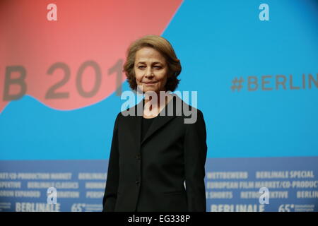 Berlin, Germany. 14th Feb, 2015. Charlotte Rampling at the press conference at the Hyatt Hotel. Credit:  Simone Kuhlmey/Pacific Press/Alamy Live News Stock Photo