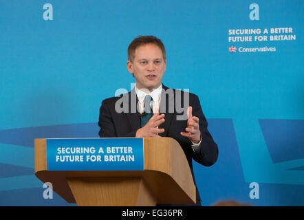 Grant Schapps Chairman of the Conservative party gives a press conference Stock Photo