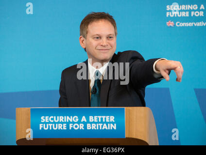 Grant Schapps Chairman of the Conservative party gives a press conference Stock Photo