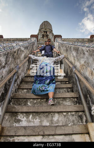 Wat Arun Ratchawararam Ratchawaramahawihan, Temple in Bangkok, Thailand Stock Photo