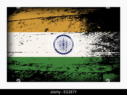 grunge flag india Stock Photo - Alamy