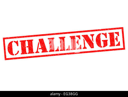 CHALLENGE red Rubber Stamp over a white background. Stock Photo