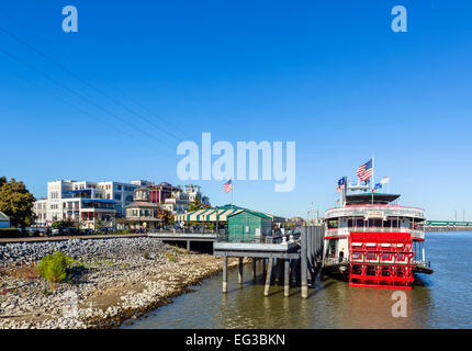 Riverboat Natchez on the Mississippi River in the French Quarter, New Orleans, Louisiana, USA Stock Photo
