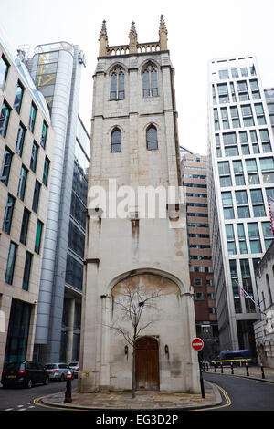 Saint Alban Church Tower Wood Street City Of London UK Stock Photo
